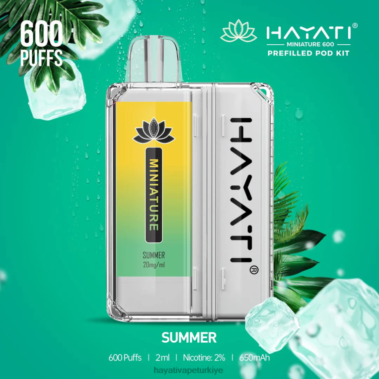 Hayati Miniature 600 kapsül kiti 28JJZ48 - Hayati vape company - yaz