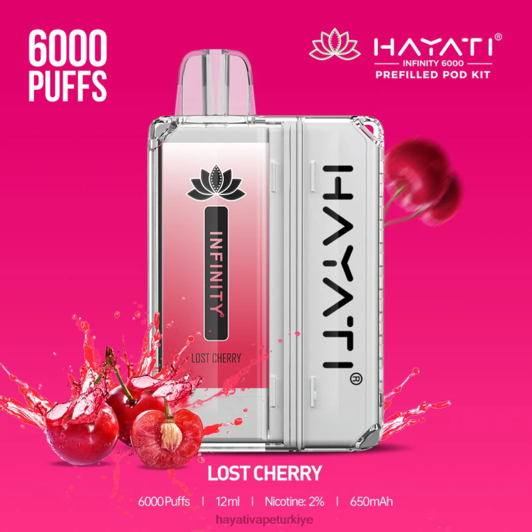 Hayati Infinity 6000 kapsül kiti 28JJZ154 - Hayati flavours Türkiye - kayıp kiraz