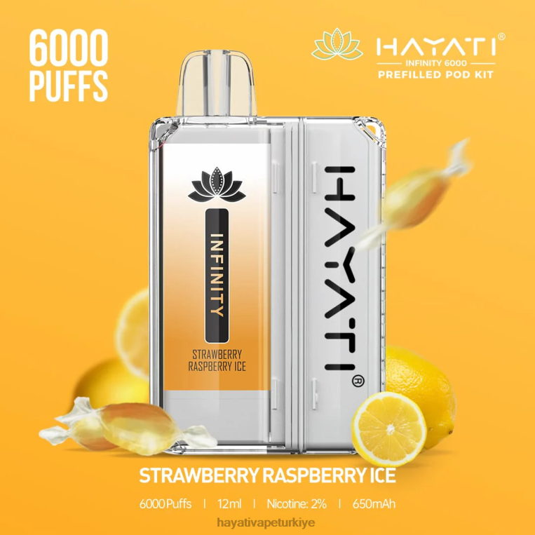 Hayati Infinity 6000 kapsül kiti 28JJZ161 - Hayati vape Türkiye - çilek ahududu buz