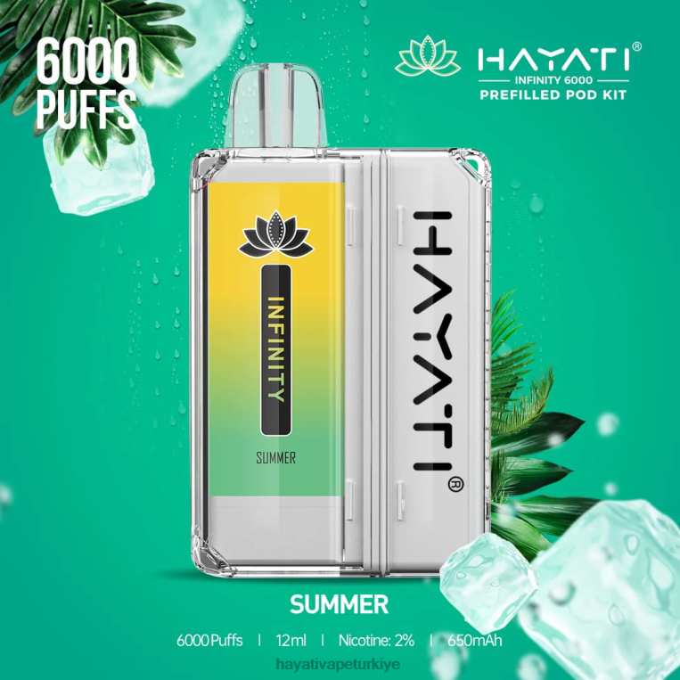Hayati Infinity 6000 kapsül kiti 28JJZ162 - Hayati vape flavours - yaz