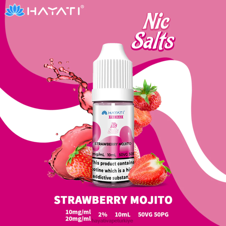 Hayati Pro Max güzel tuzlar 28JJZ244 - Hayati flavours Türkiye - çilek mojito