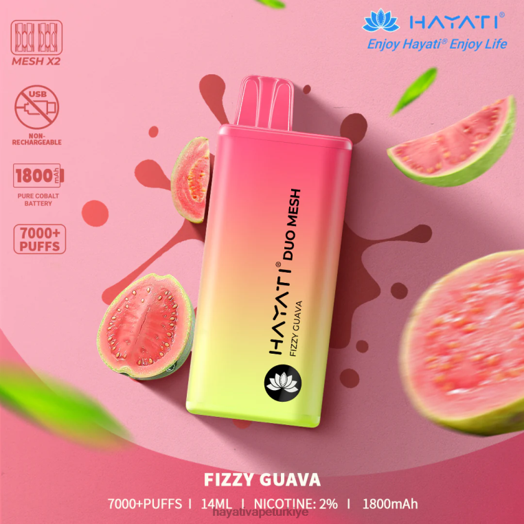 Hayati Duo Mesh tek kullanımlık 28JJZ169 - Hayati vapes wholesale - gazlı guava