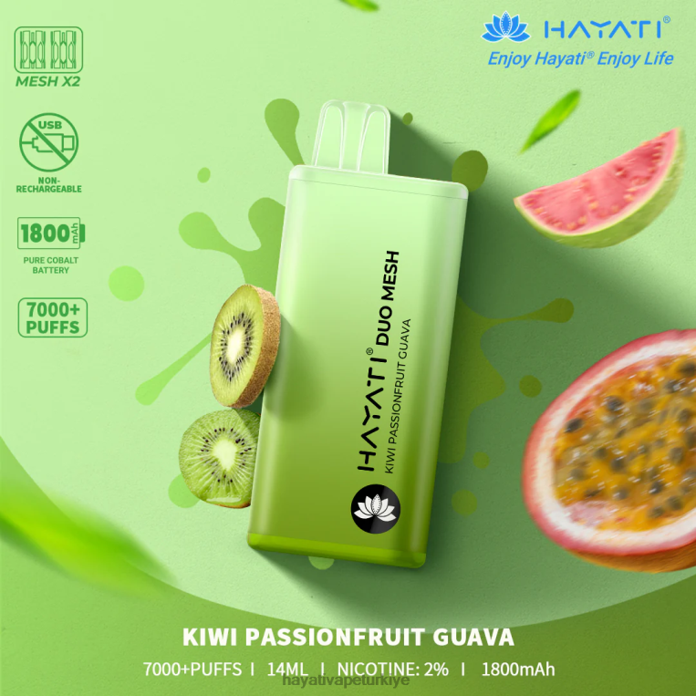 Hayati Duo Mesh tek kullanımlık 28JJZ173 - Hayati store Türkiye - kivi çarkıfelek meyvesi guava