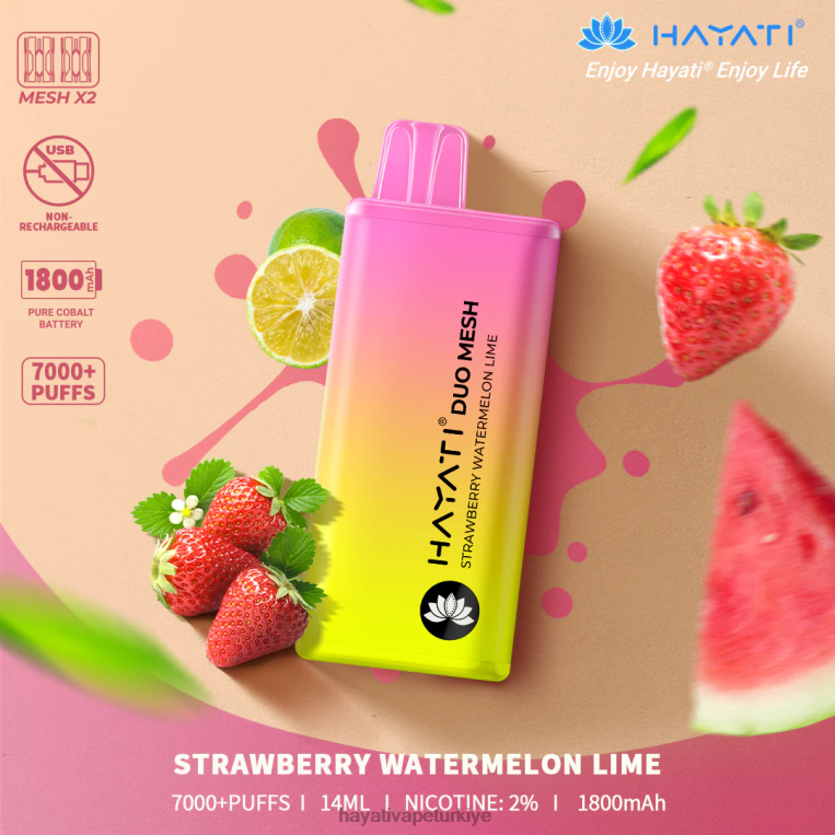 Hayati Duo Mesh tek kullanımlık 28JJZ183 - Hayati store Türkiye - çilek karpuz limon
