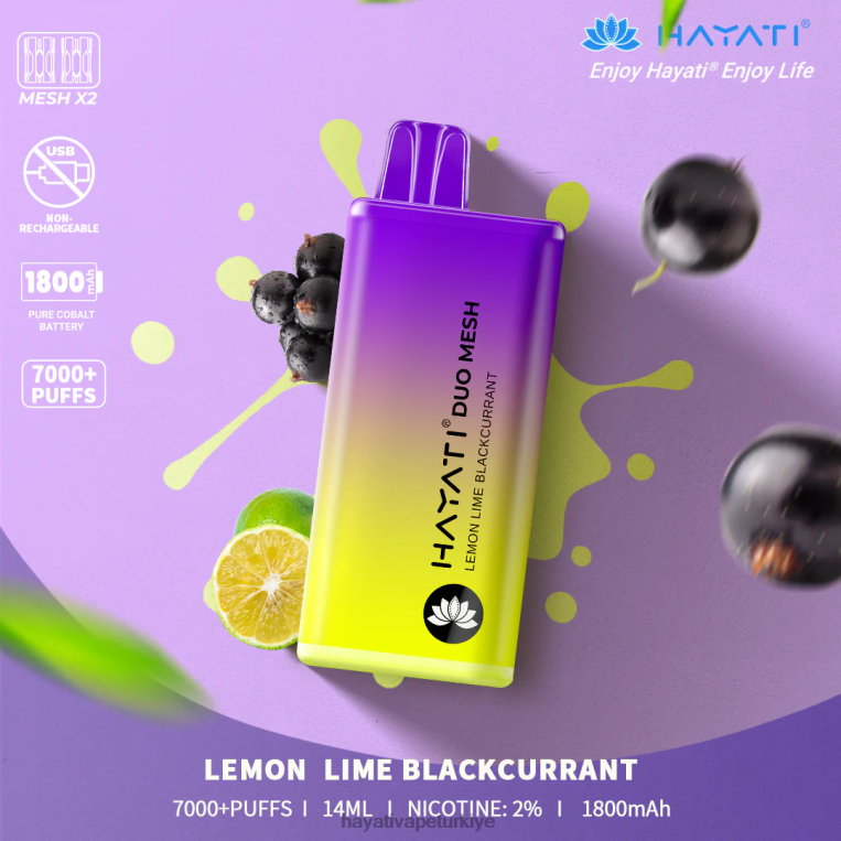 Hayati Duo Mesh tek kullanımlık 28JJZ187 - Hayati Türkiye - limonlu frenk üzümü