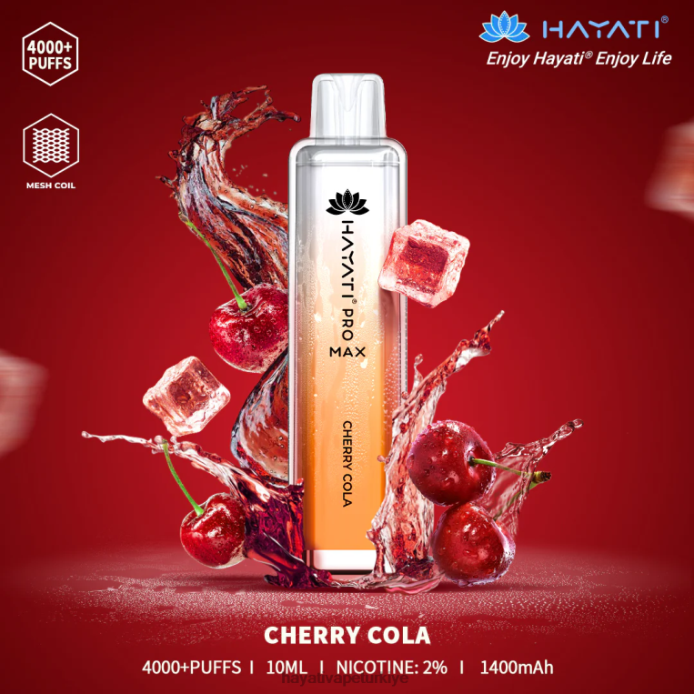 Hayati Pro Max tek kullanımlık 28JJZ100 - Hayati Ankara - kiraz kola