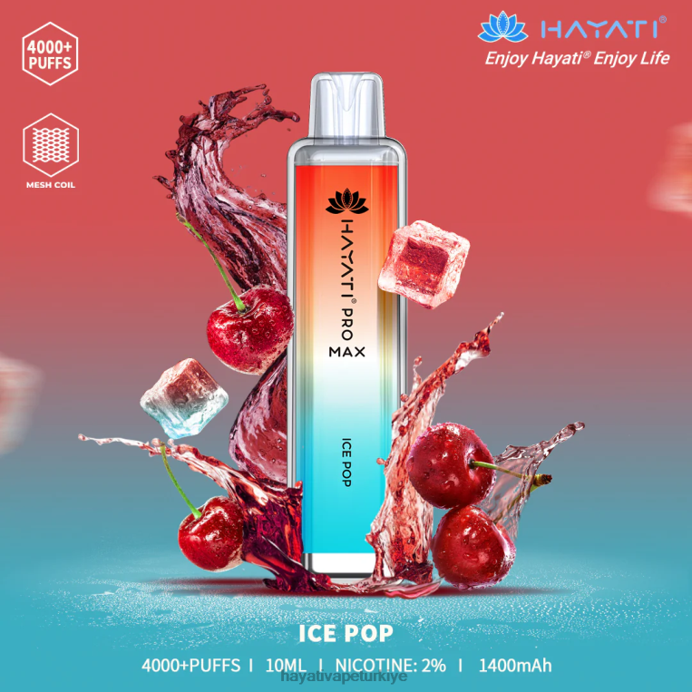 Hayati Pro Max tek kullanımlık 28JJZ107 - Hayati Türkiye - buz patlaması