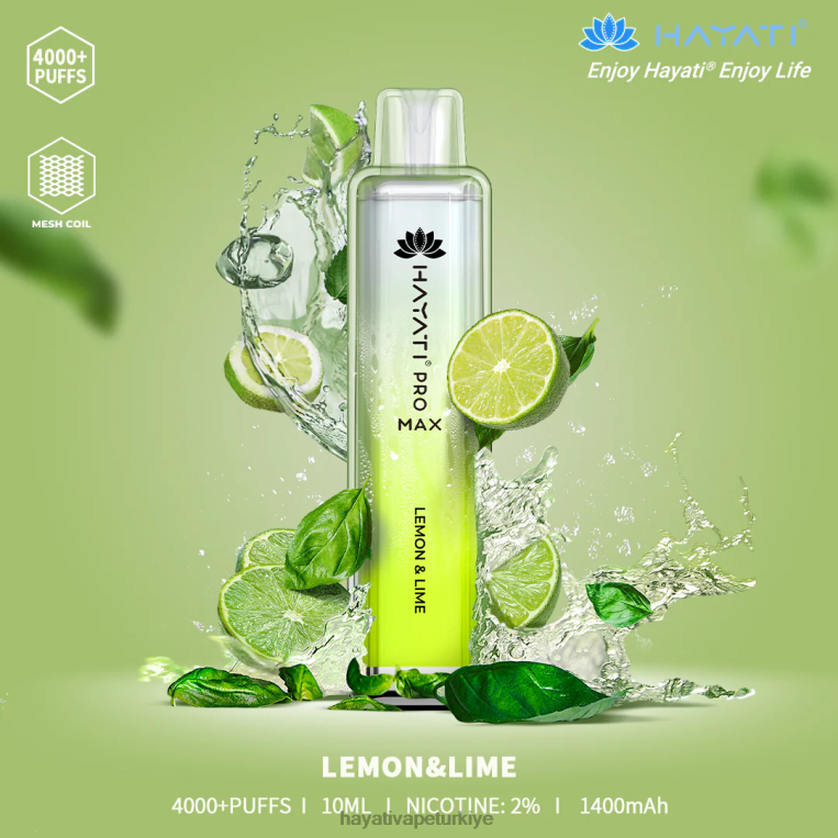 Hayati Pro Max tek kullanımlık 28JJZ109 - Hayati vapes wholesale - limon dilimi