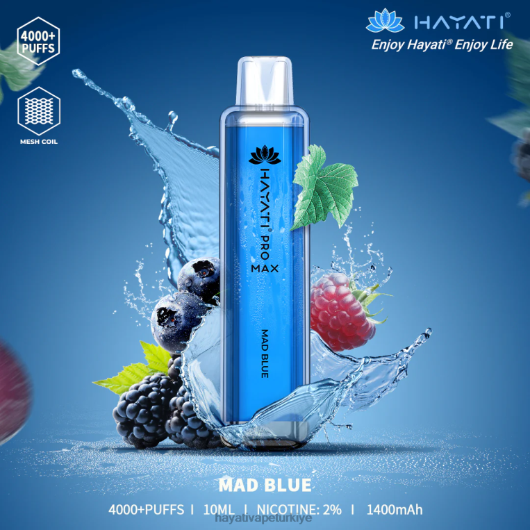 Hayati Pro Max tek kullanımlık 28JJZ110 - Hayati Ankara - deli mavi