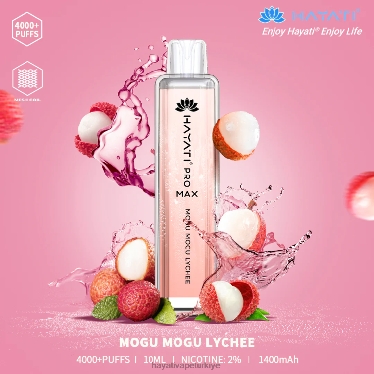 Hayati Pro Max tek kullanımlık 28JJZ112 - Hayati vape flavours - mogu mogu liçi