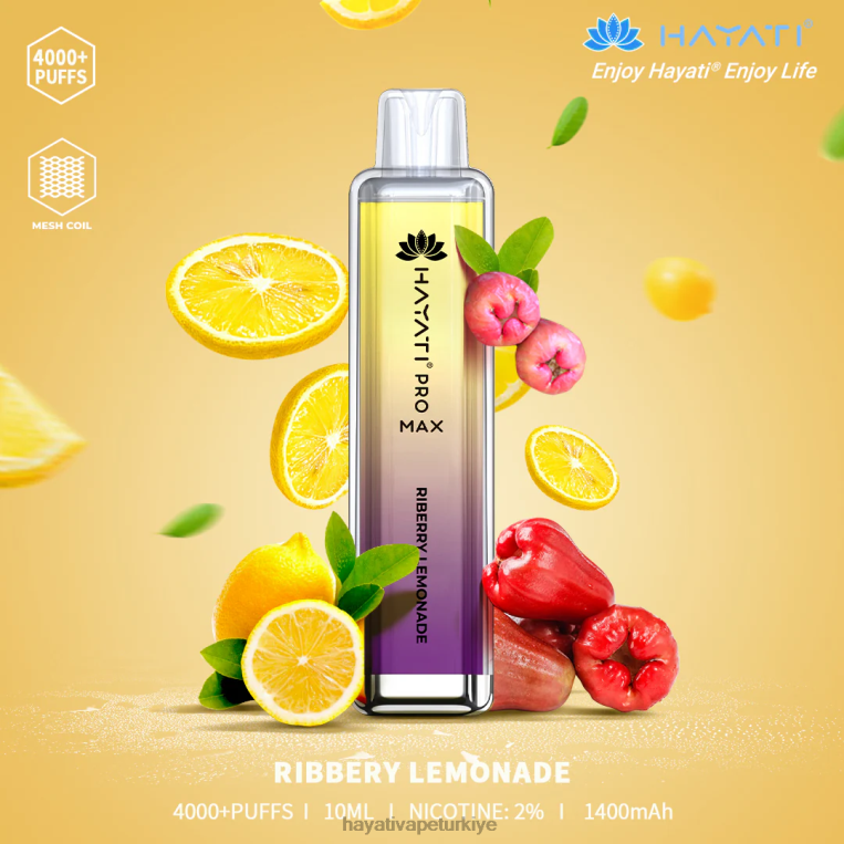 Hayati Pro Max tek kullanımlık 28JJZ117 - Hayati Türkiye - Riberry limonatası