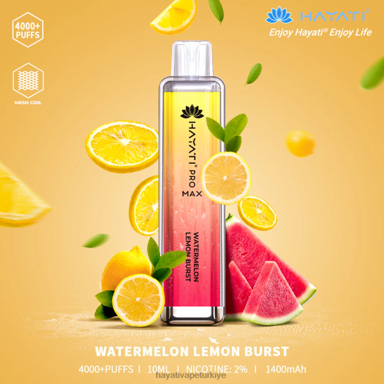 Hayati Pro Max tek kullanımlık 28JJZ128 - Hayati vape company - karpuz limon patlaması