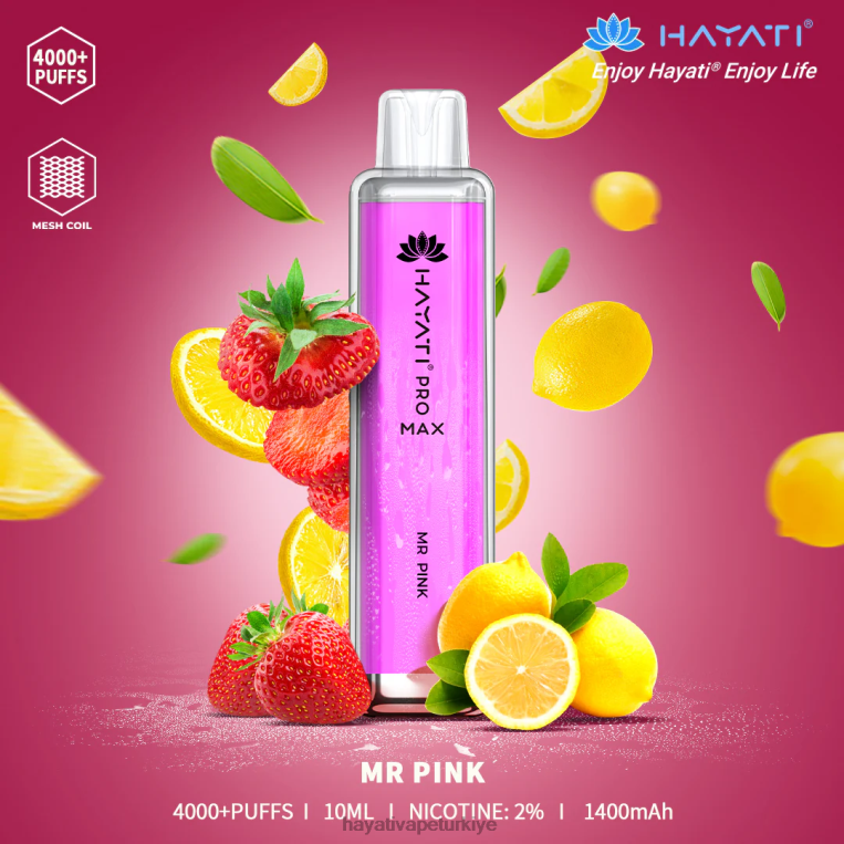 Hayati Pro Max tek kullanımlık 28JJZ135 - Hayati flavour list - Bay pembe