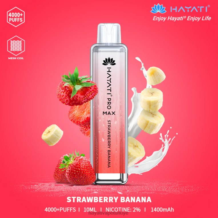 Hayati Pro Max tek kullanımlık 28JJZ139 - Hayati vapes wholesale - çilek Muz