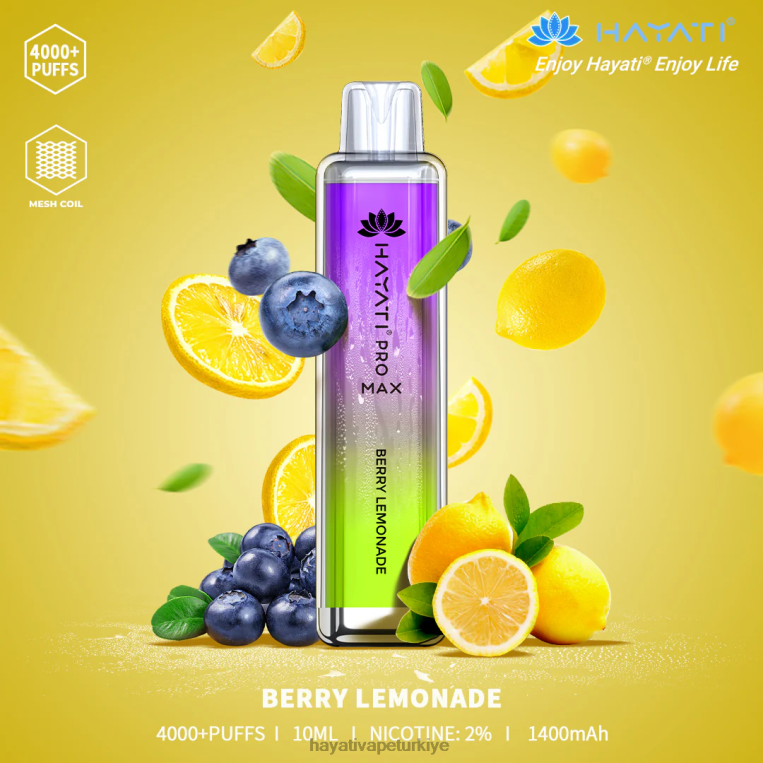 Hayati Pro Max tek kullanımlık 28JJZ91 - Hayati vape Türkiye - dut limonatası