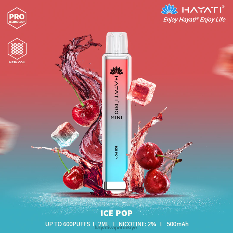 Hayati Pro Mini tek kullanımlık 28JJZ18 - Hayati vape company - buz patlaması